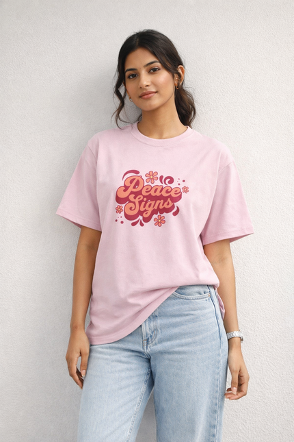 Peace Signs Women Classic Crew T-Shirt