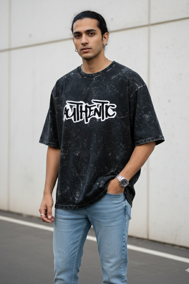 Authentic Acid Washed Oversized Tee