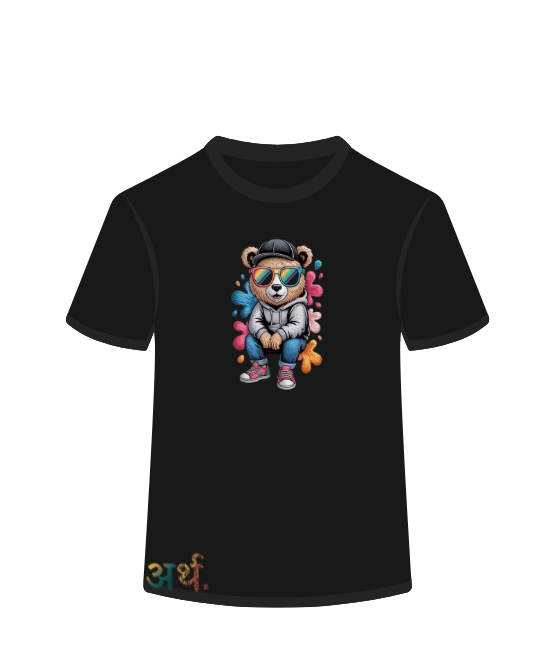Artha Premium Cotton T-Shirt Regular - Teddy Cool Black