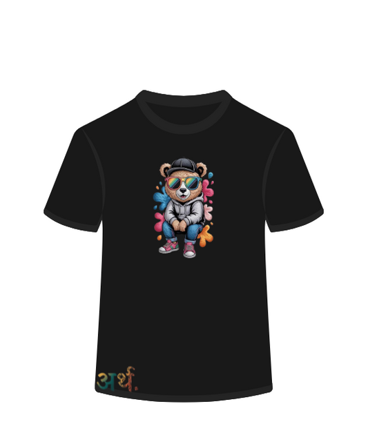 Artha Premium Cotton T-Shirt Regular - Teddy Cool Black