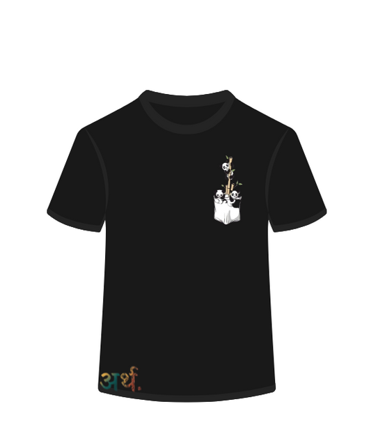 Artha Premium Cotton T-Shirt Regular - Climbing Pandas